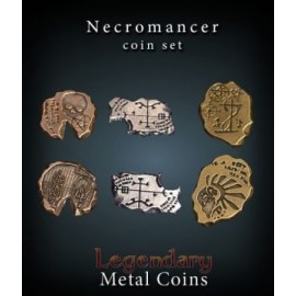 Set Metallmünzen groß Nekromant