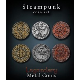 Set Metallmünzen groß Steam Punk
