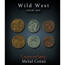 Set Metallmünzen groß Wilder Westen