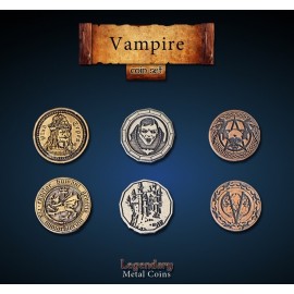 Set Metallmünzen groß Vampire