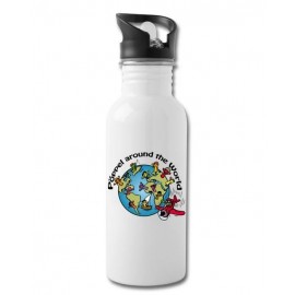 Trinkflasche mit integriertem Trinkhalm - Pöppel around the world