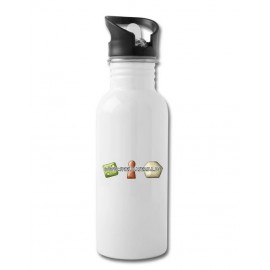 Trinkflasche mit integriertem Trinkhalm - www.spielmaterial.de