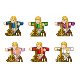 Tochter 2 Aufkleber für Meeples - speziell für Agricola