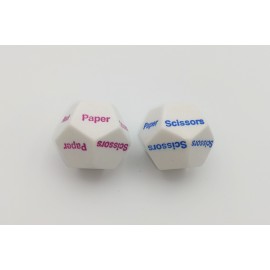 Schere, Stein,Papier Würfel Englisch 35 mm