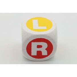 Buchstabenwürfel L/R (links, rechts)
