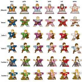 Aufkleber für Meeples - speziell für Agricola