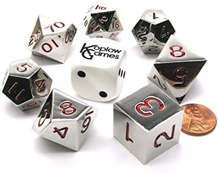 Set metal dice 22mm 
