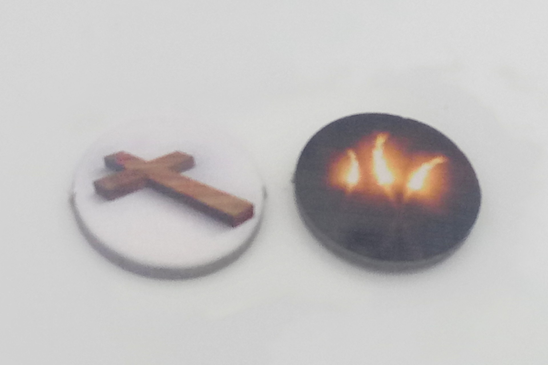 Unrest marker with torches