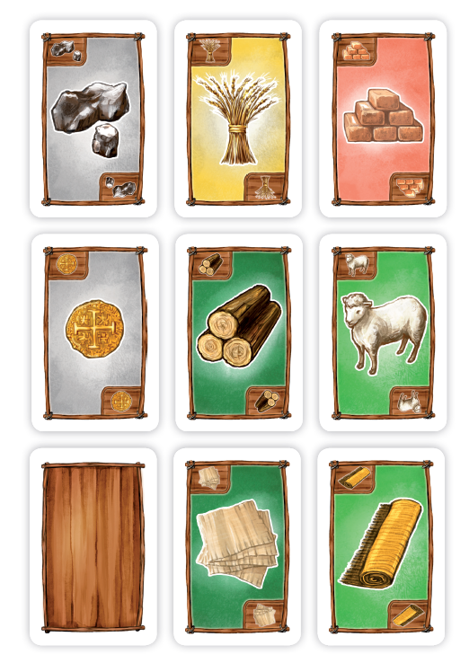 Set of resource cards (suitable for CATAN base game, 3-4 player)