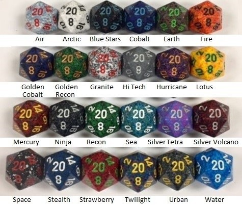 Dice sets Speckled & Elemental 