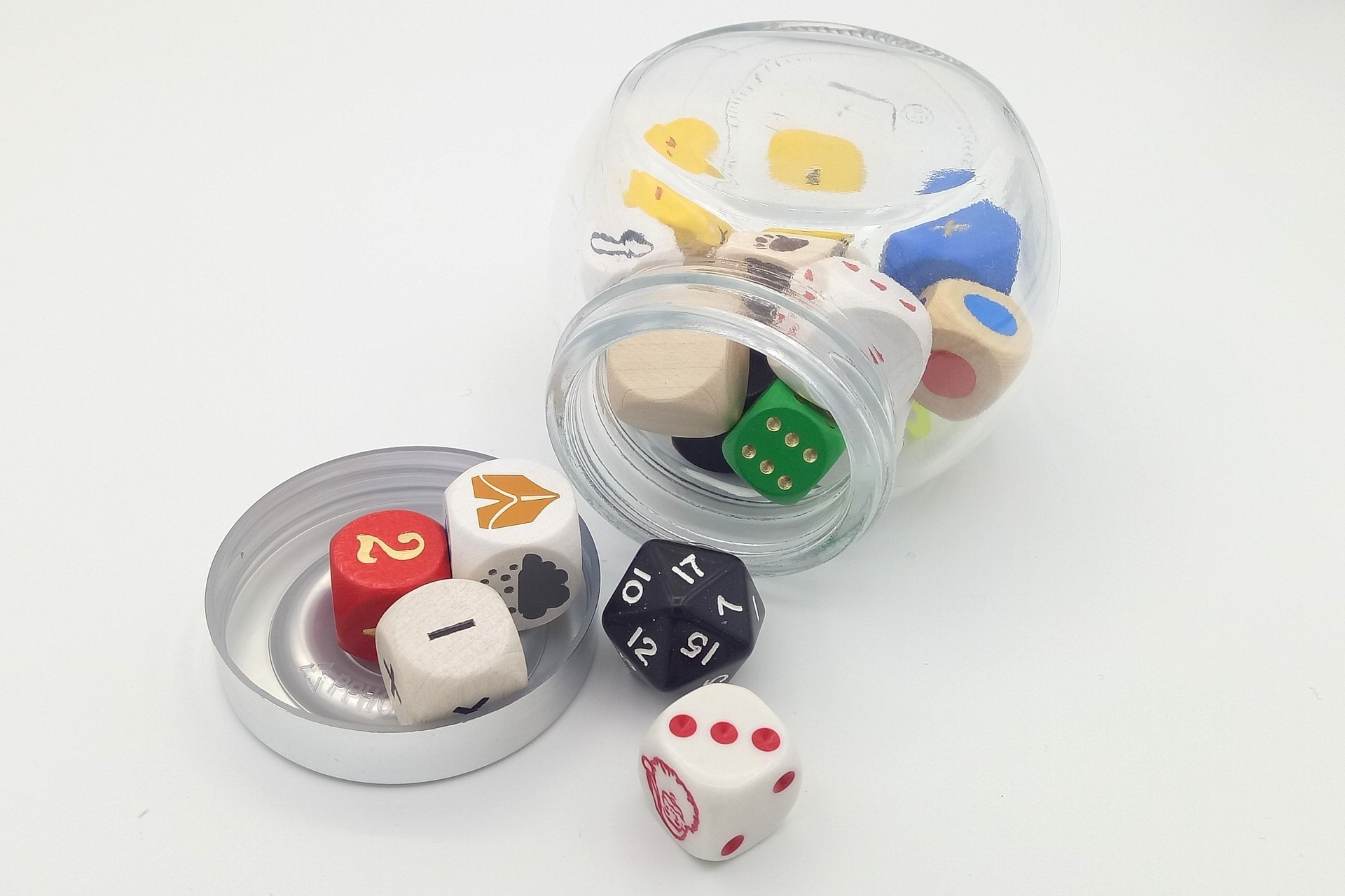 Bonbon glass - with dice