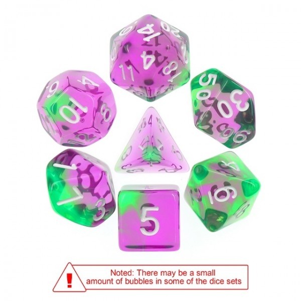 Dice set Violet Evergreen 