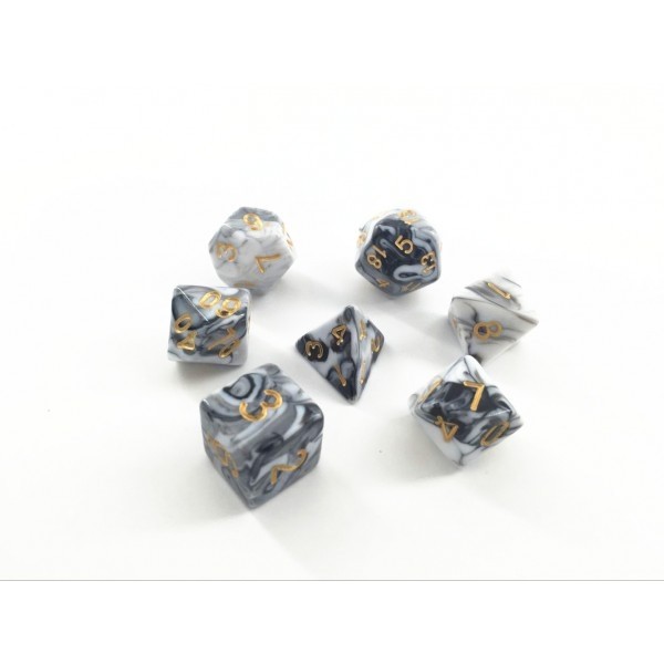 (Opaque white+black) Blend color dice set