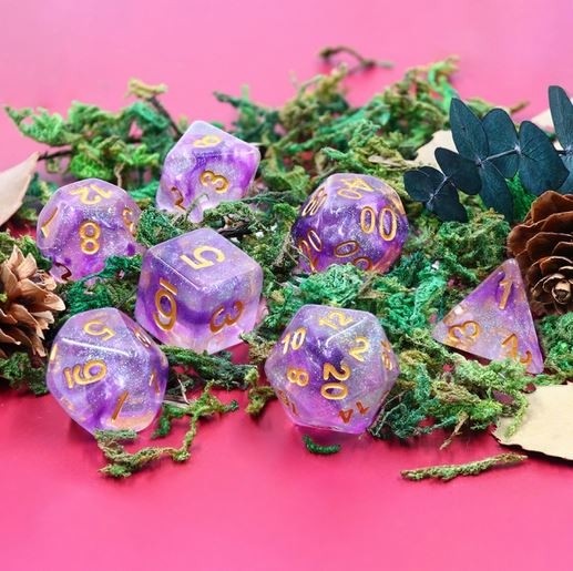 Electric Iris dice set