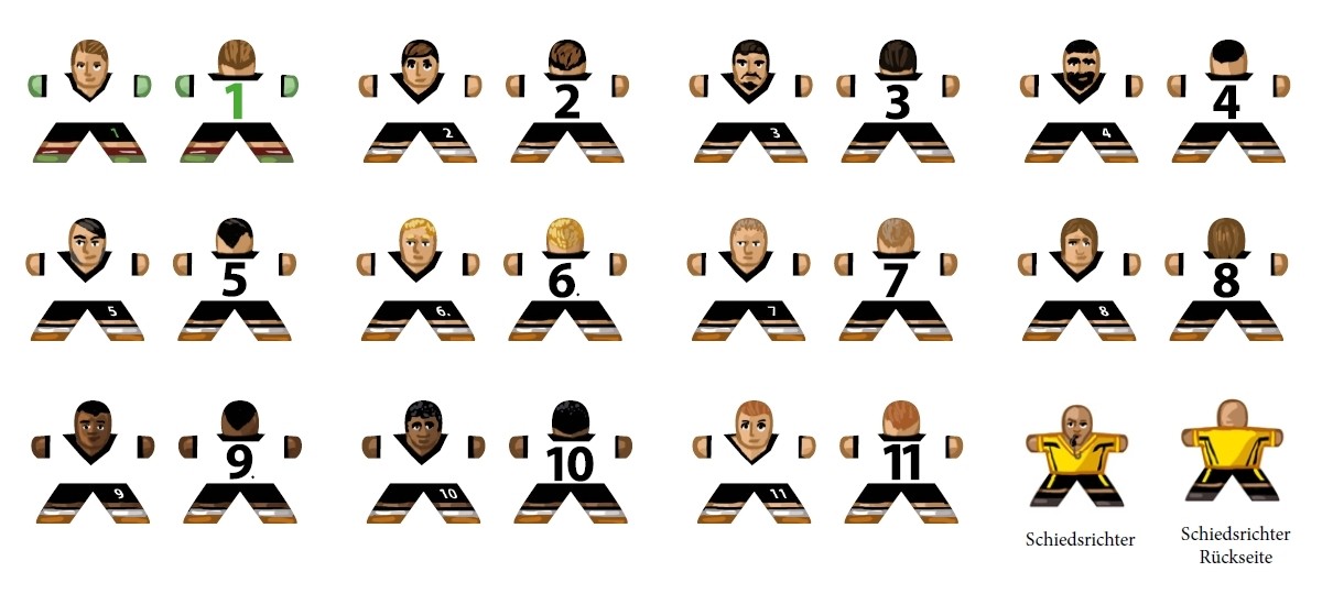 Labels for Meeples - Sports (transparent labels)