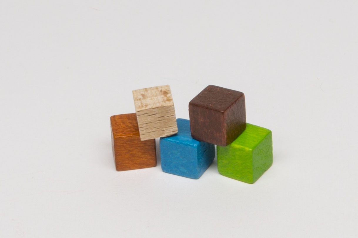 Wooden cubes 9mm