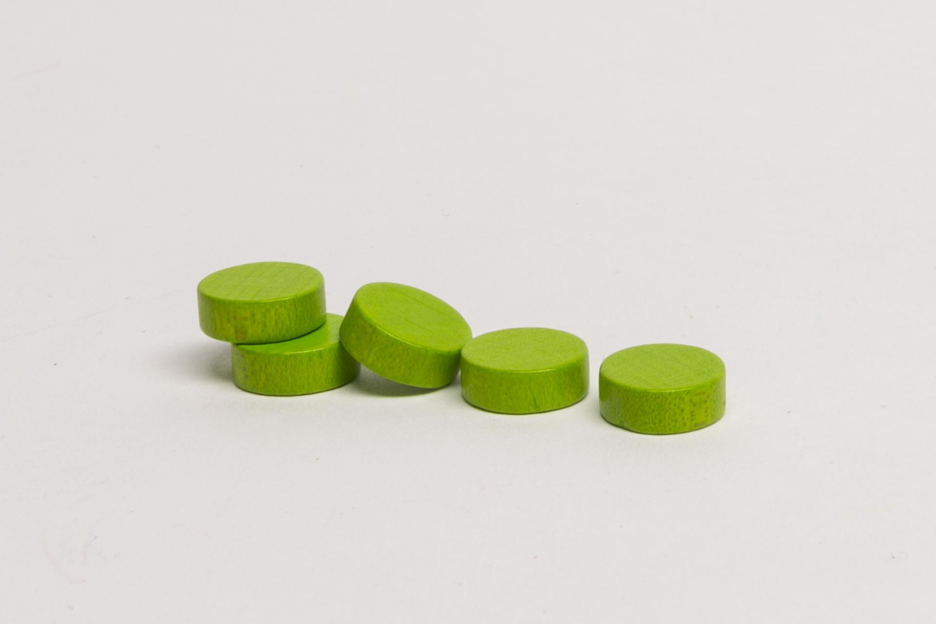 Wooden discs 11x4 mm - bright green