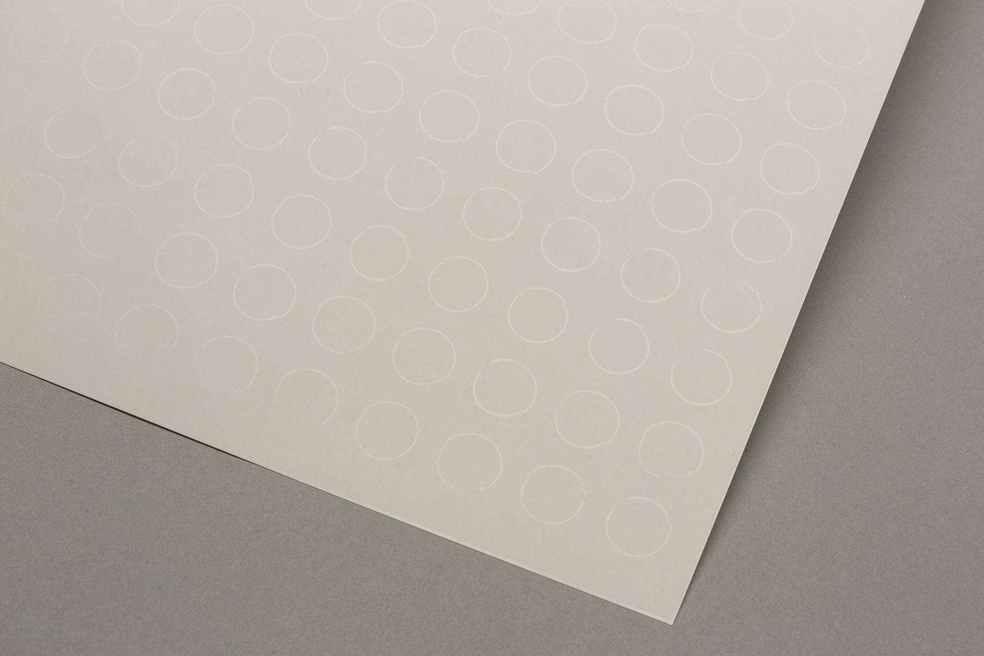 Transparent labels for discs and cylinders 15 mm - no Inkjet !