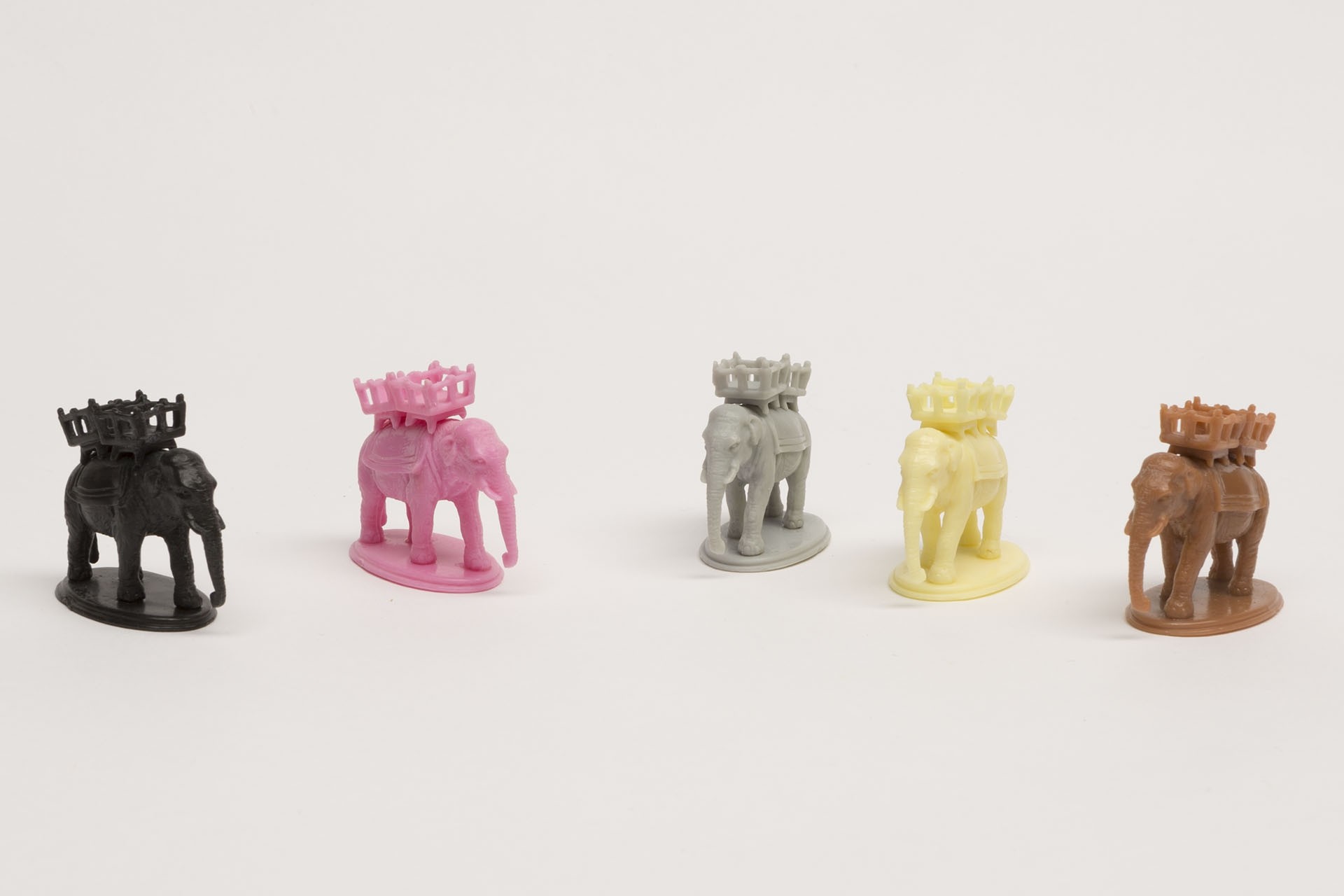Set plastic elephants from Bombay