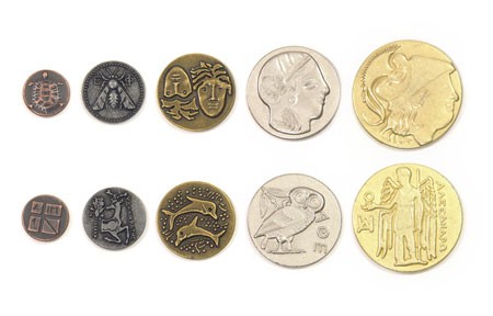 Set metal coins - Greece