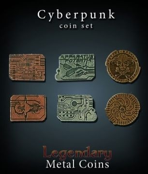 Set metal coins - Cyberpunk 