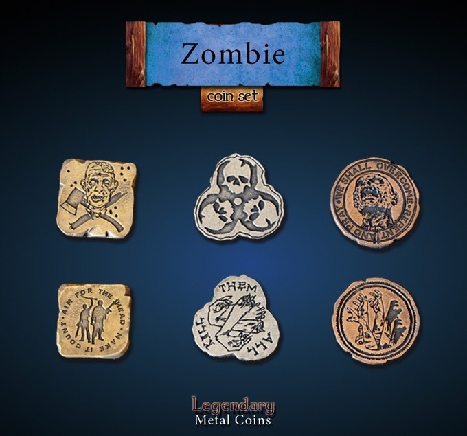 Set metal coins - Zombie