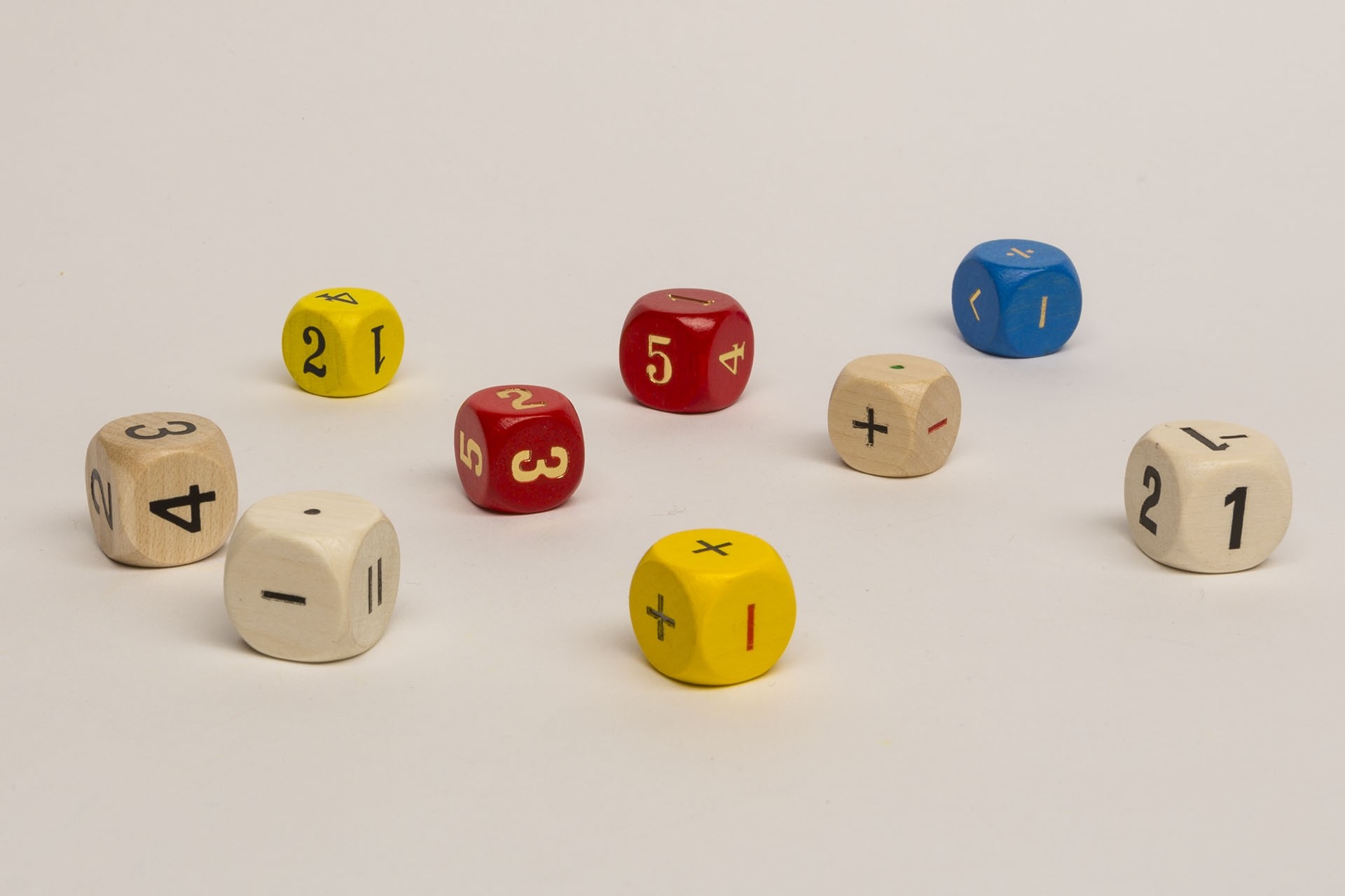 Set of mathemacial dice