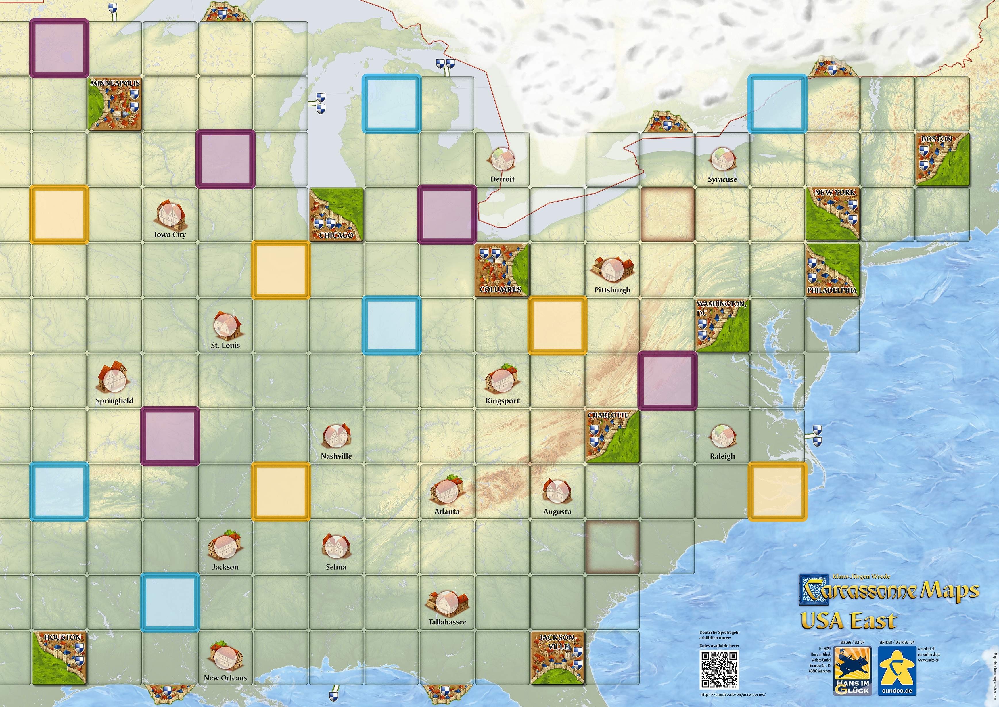 Carcassonne Maps - US East coast (GER/ENG)