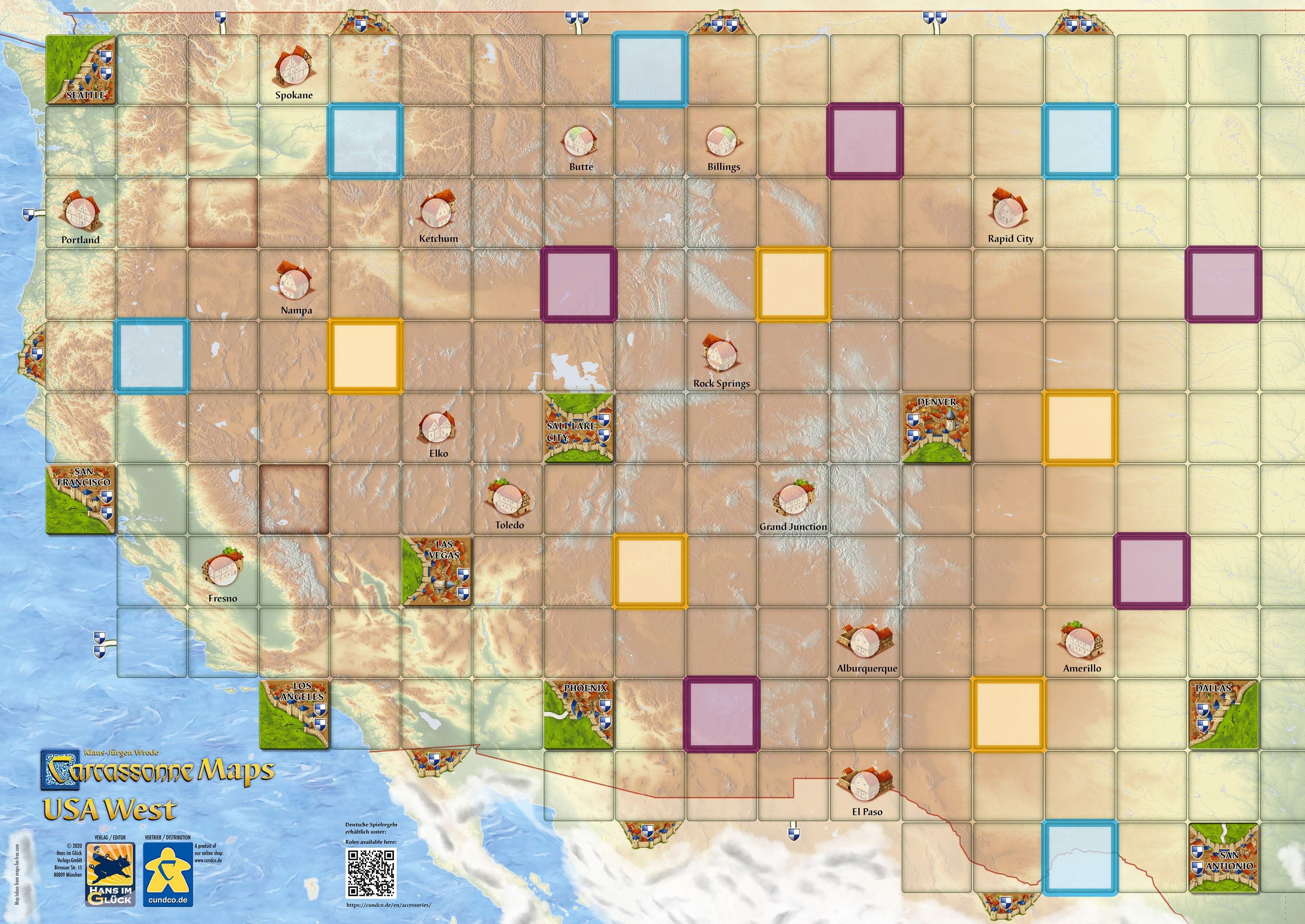 Carcassonne Maps - USA West coast (GER/ENG)