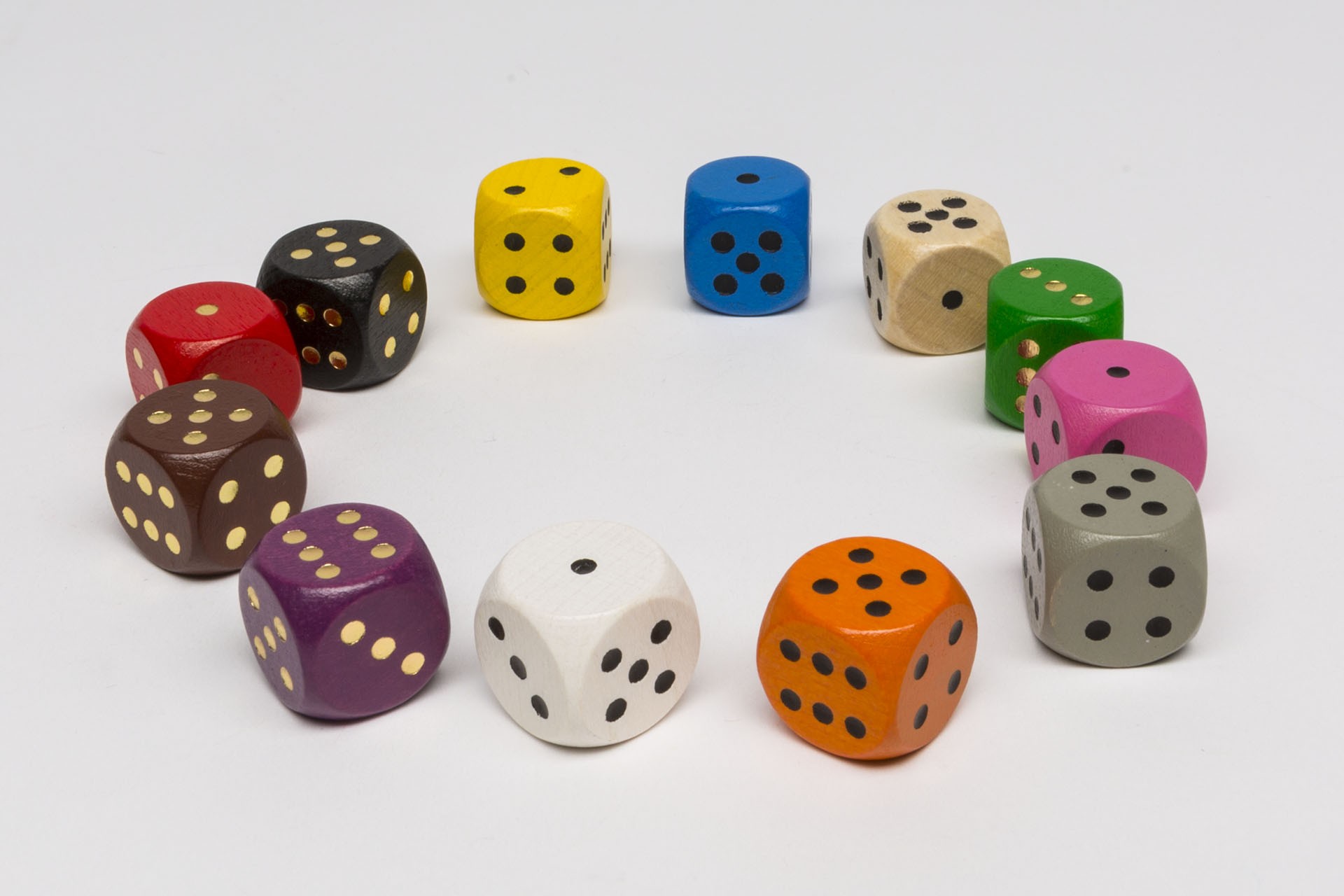 wooden dice small
