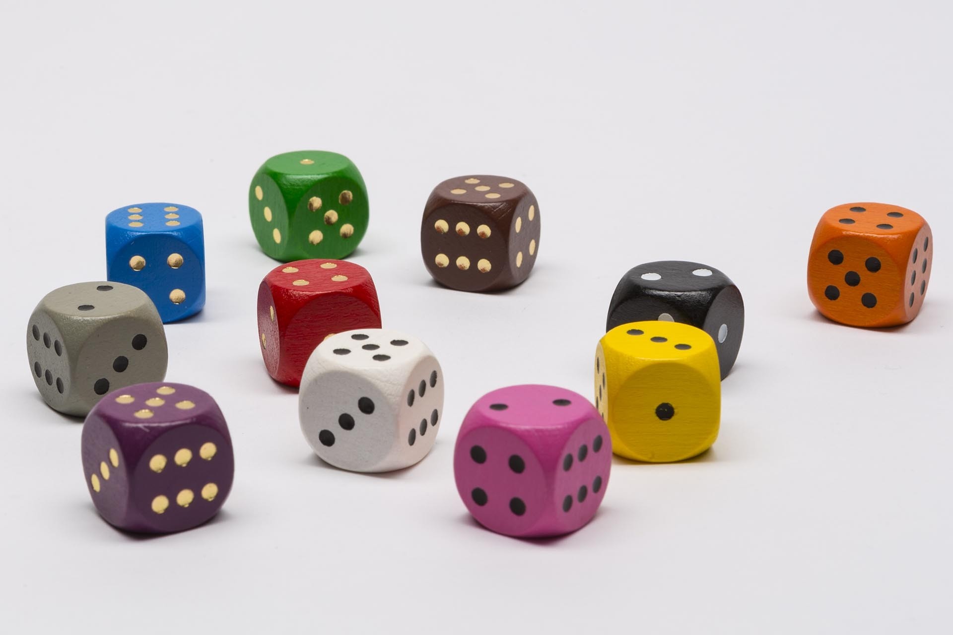 Collection of wooden dice