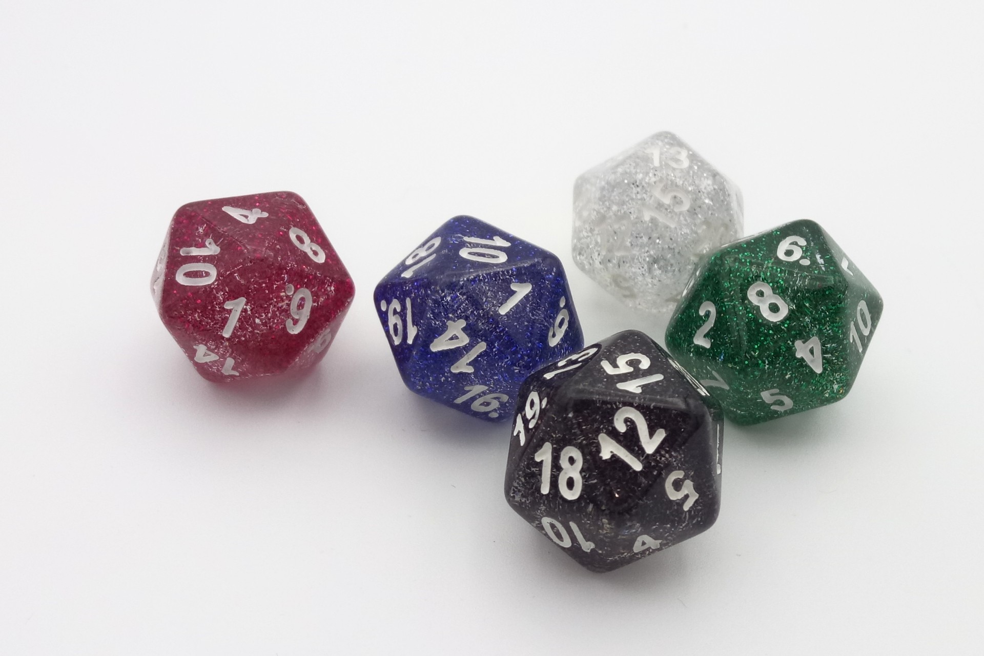20-sided dice glitter