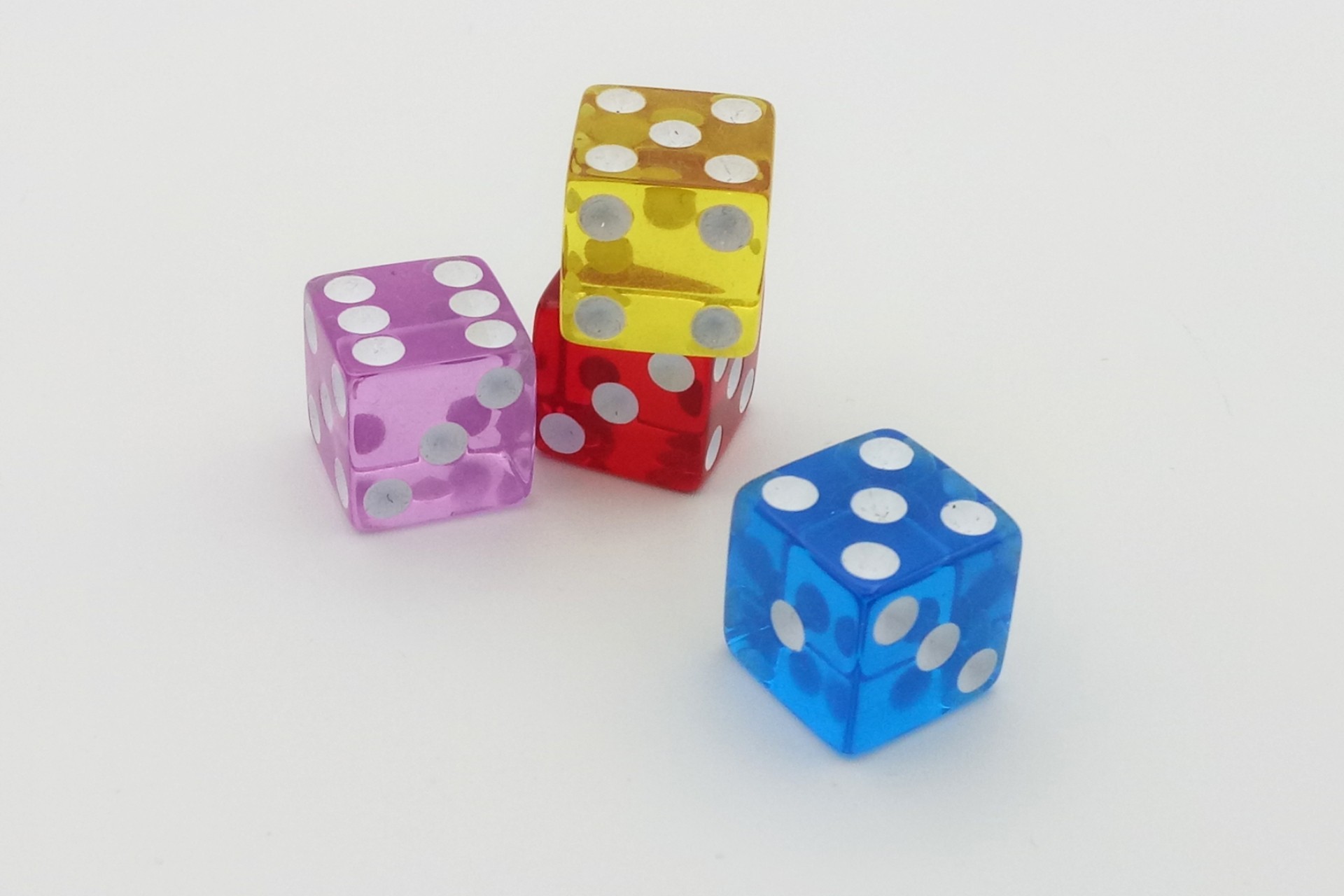 6-sided dice transparent small