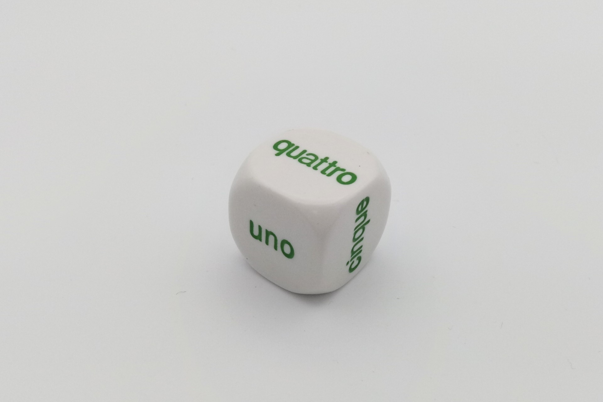 italian word numbers dice 1 to 6