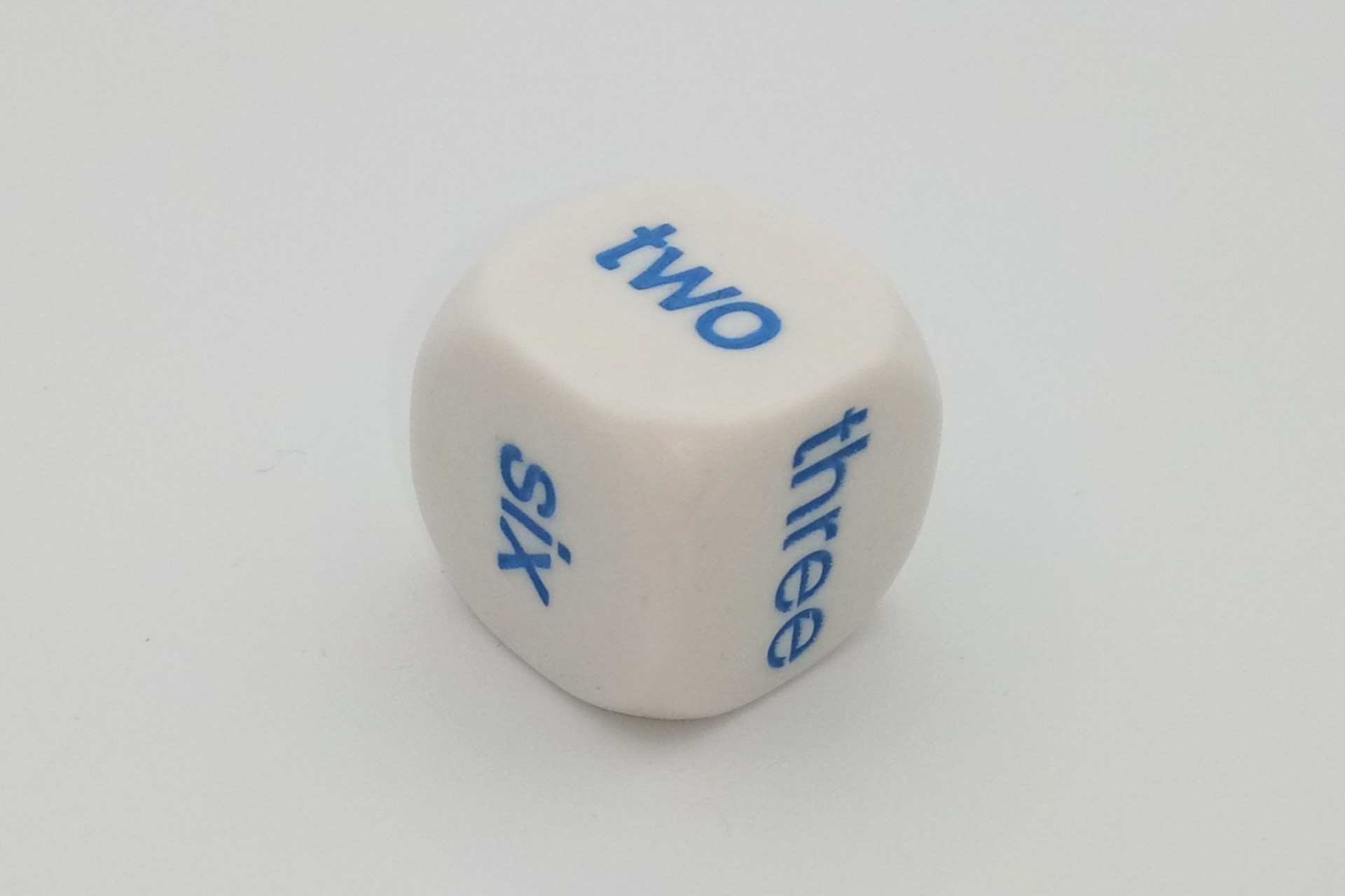english word number dice 1 to 6