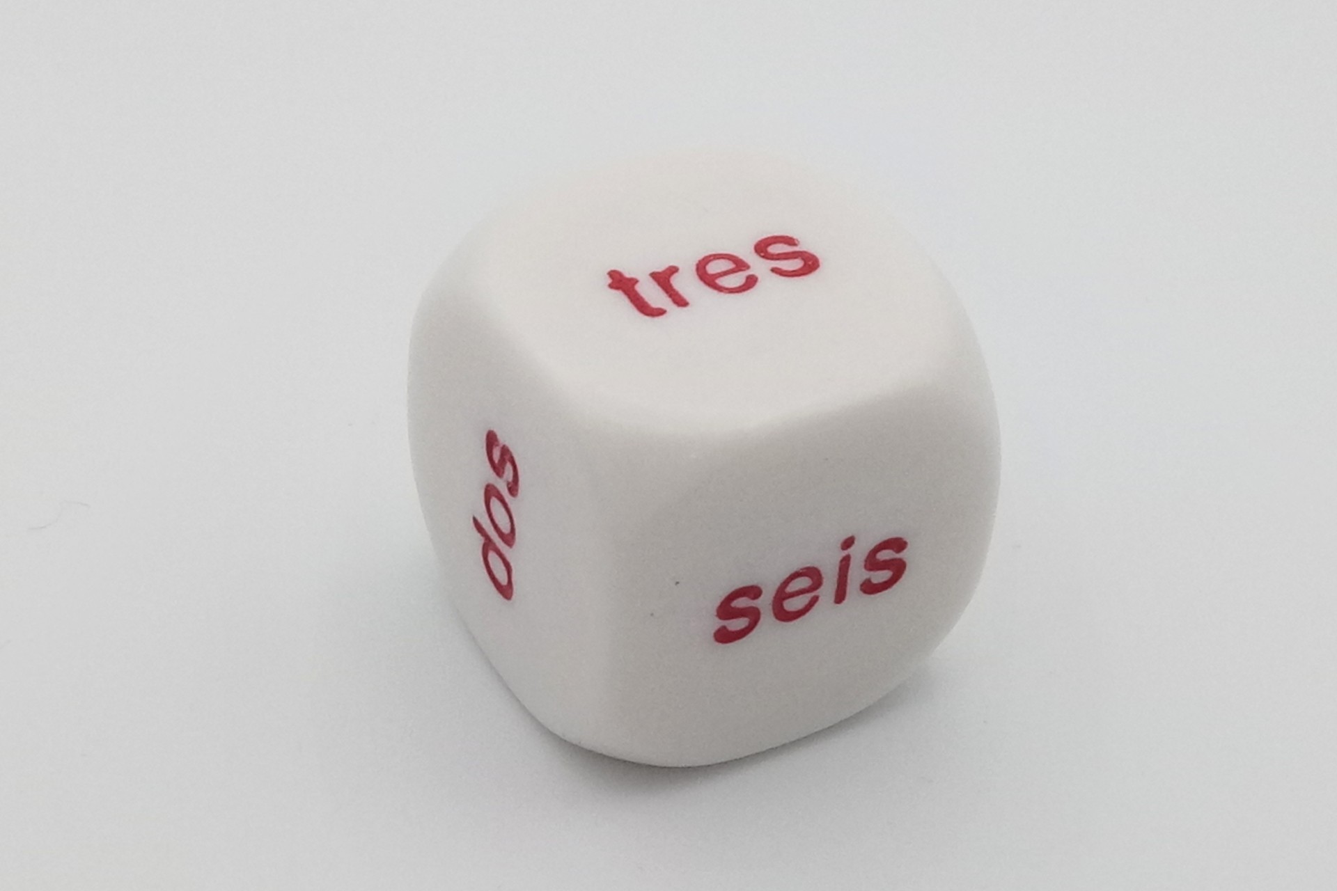 French word numbers dice 1 to 6