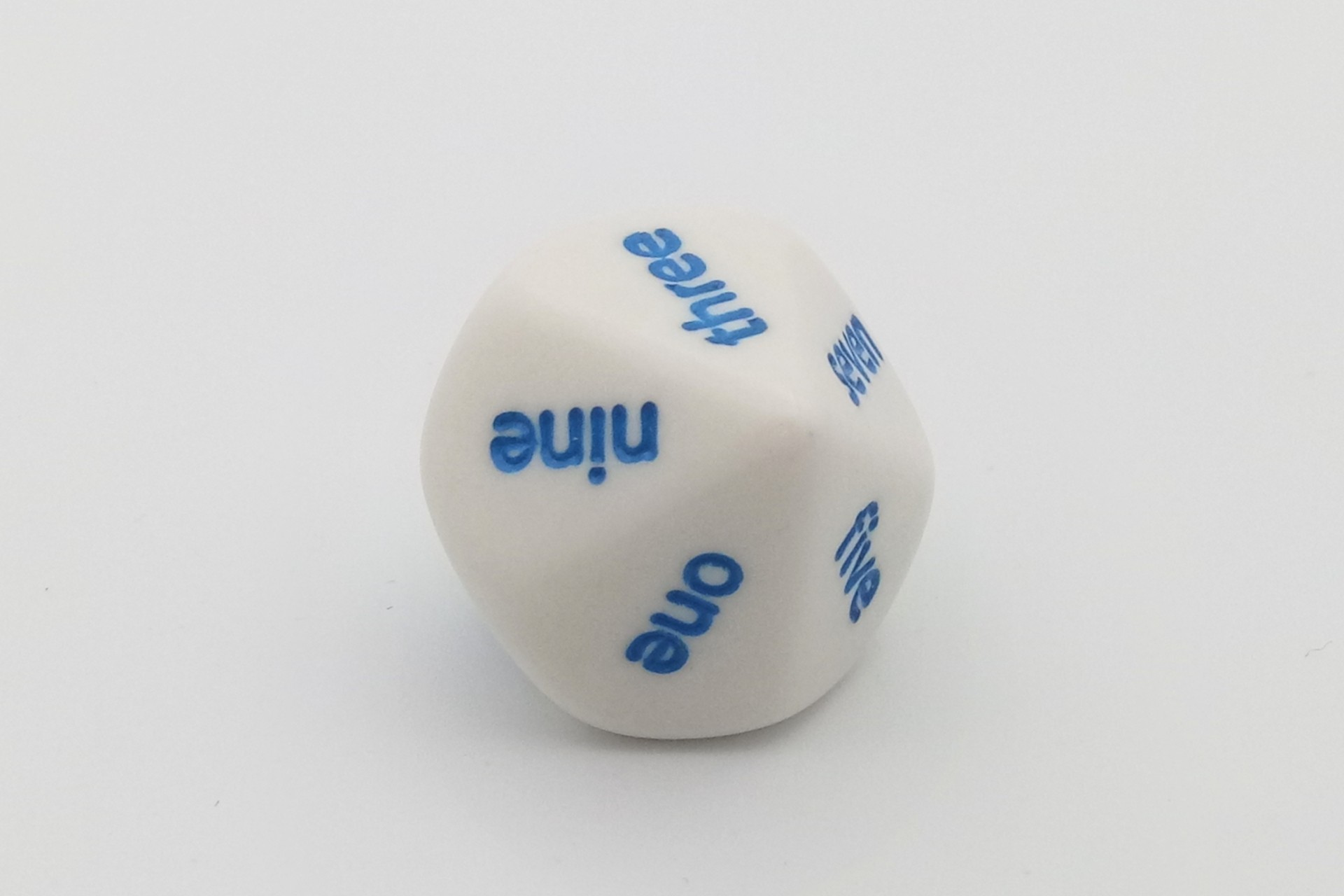 10 sided englich word numbers dice 1 to 10