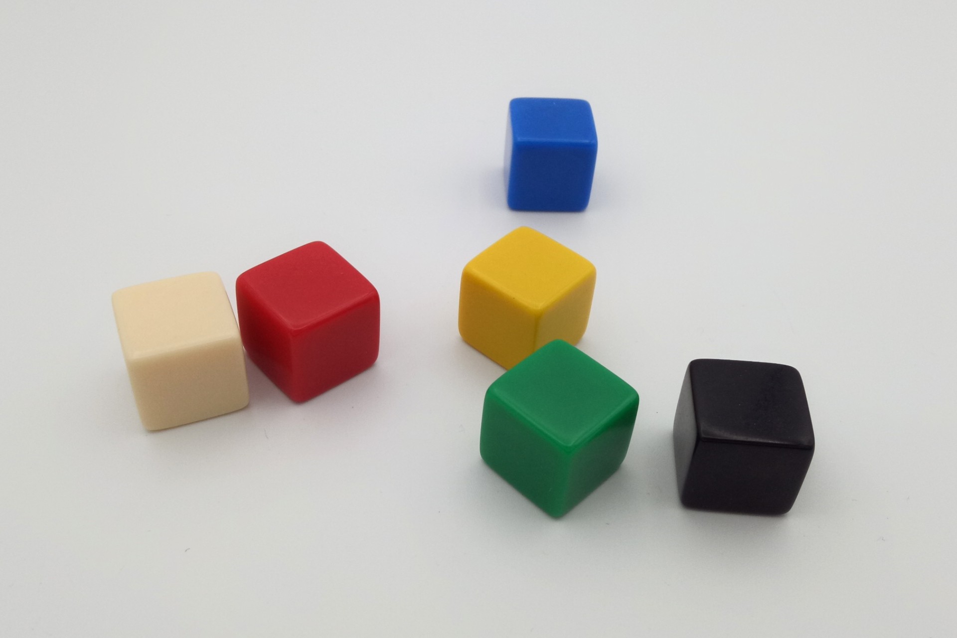 6-sided blank dice 