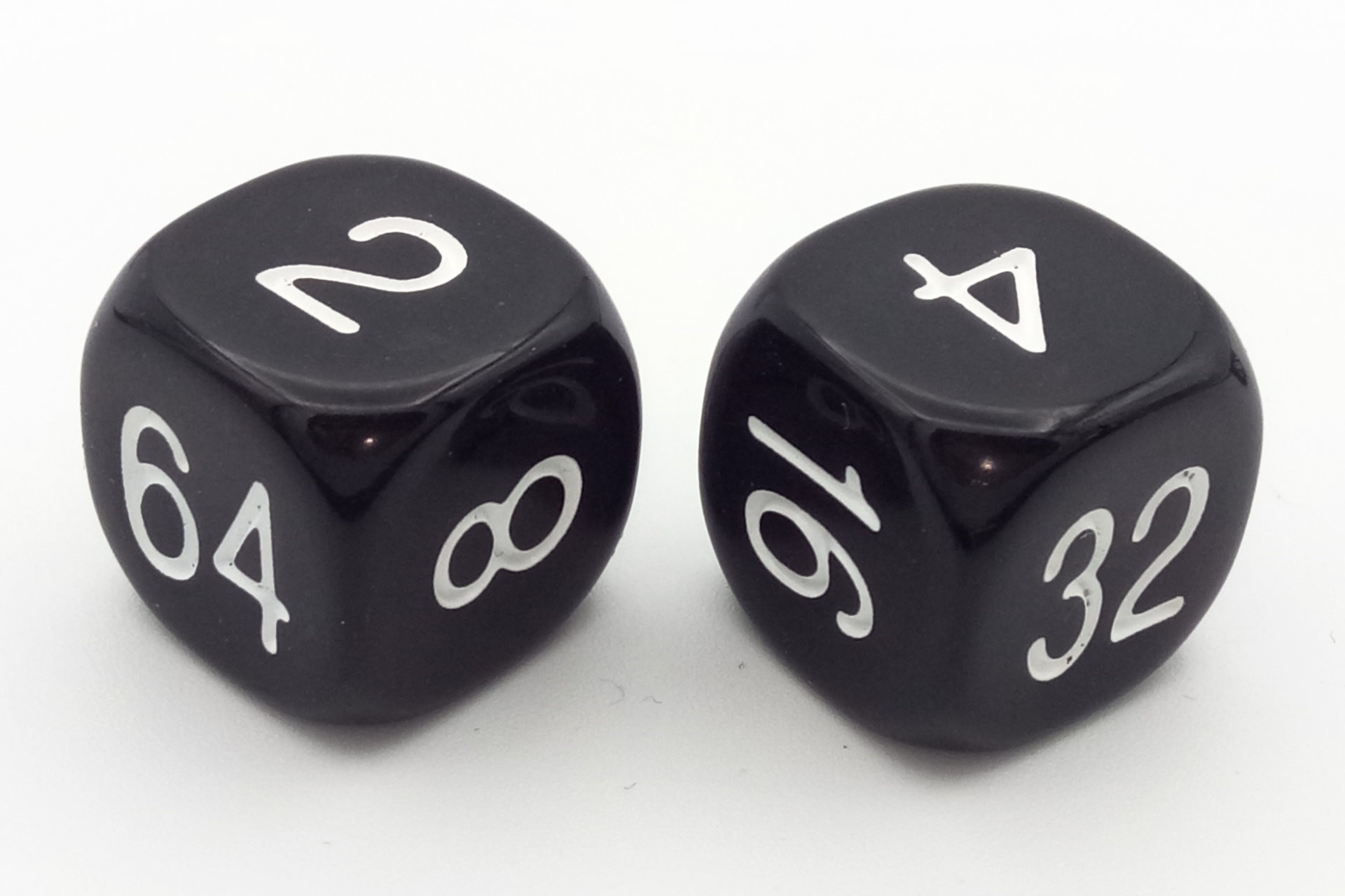 dice 2-4-8-16-32-64 for Backgammon