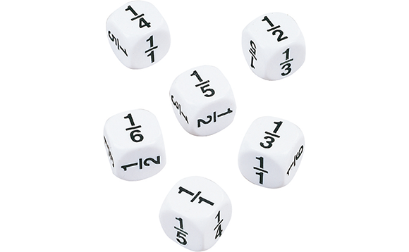 Math dice Fraction dice type 3