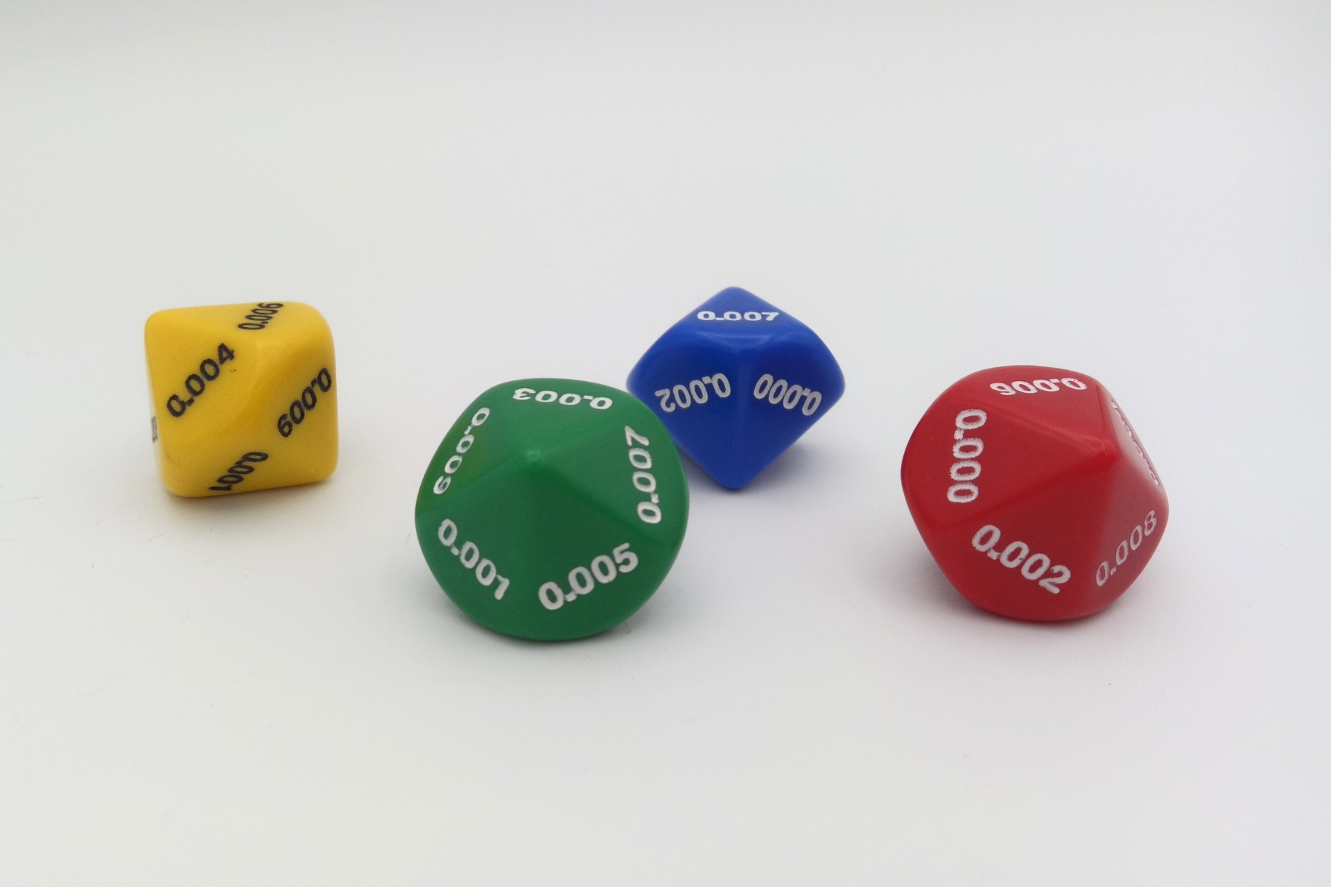 Math dice decimal 10-sided