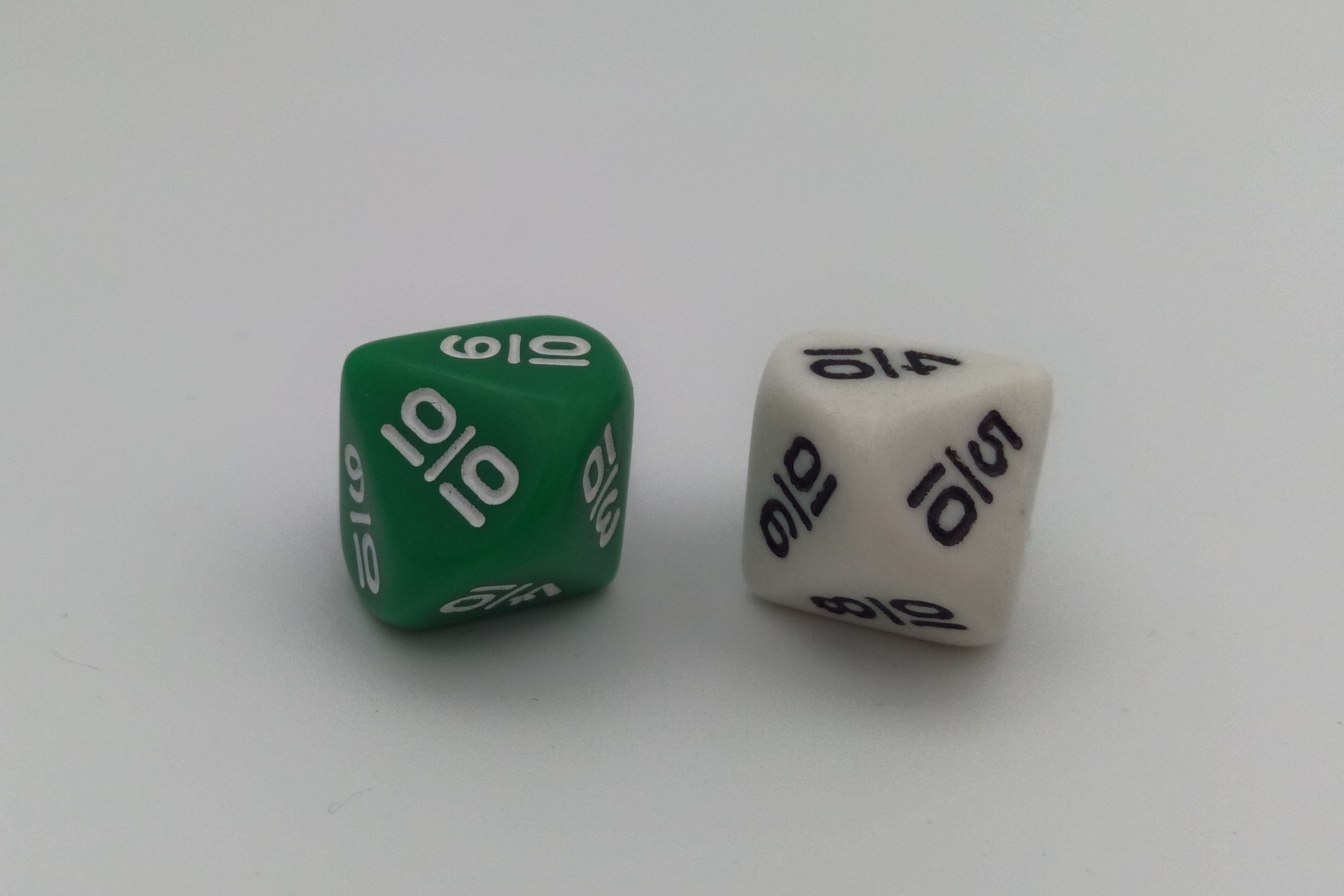 Fraction dice plastic 10-sided