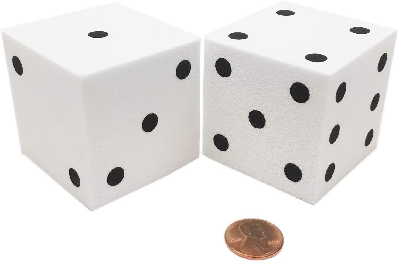 Foam dice 50mm with dots square