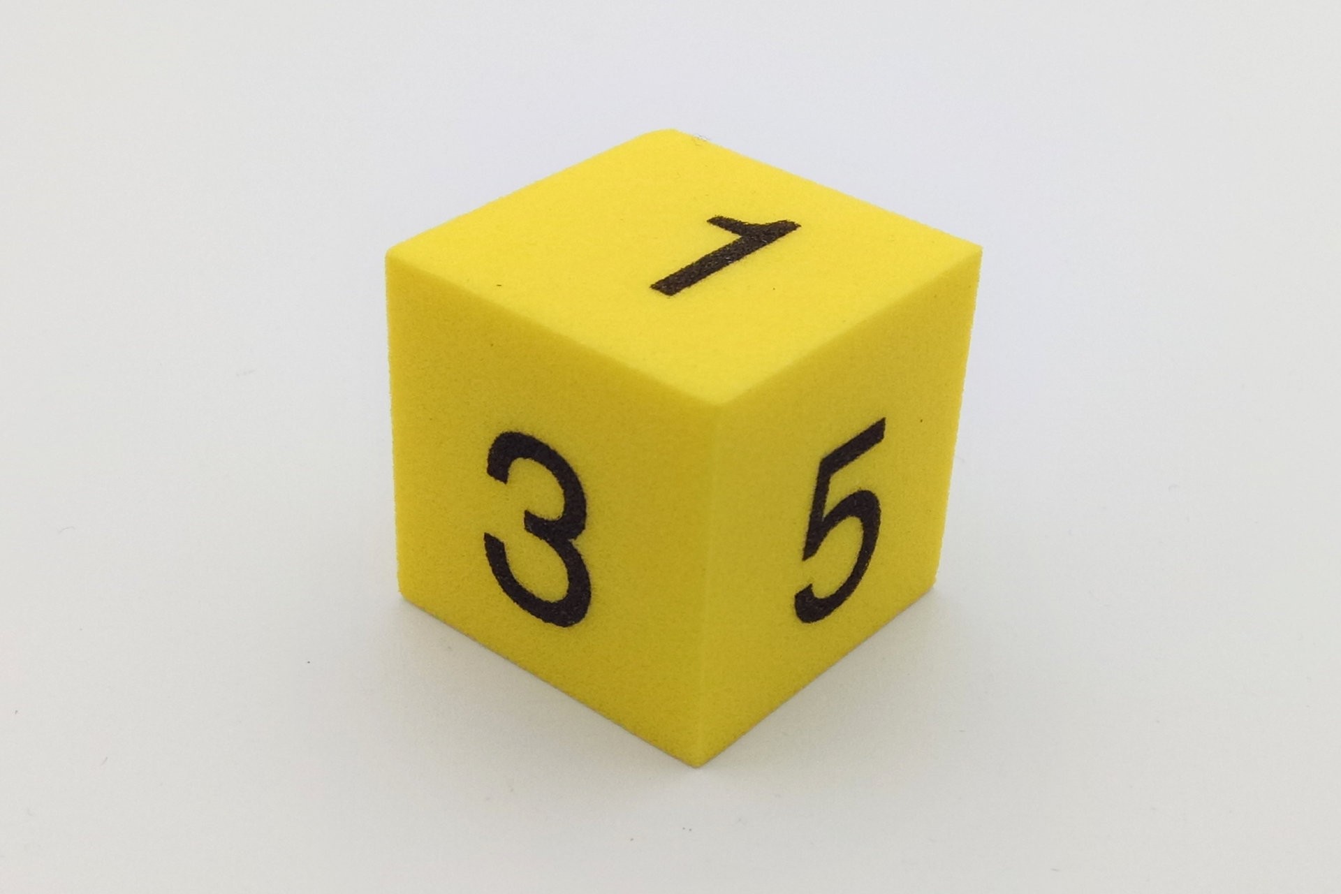 Foam dice numbers