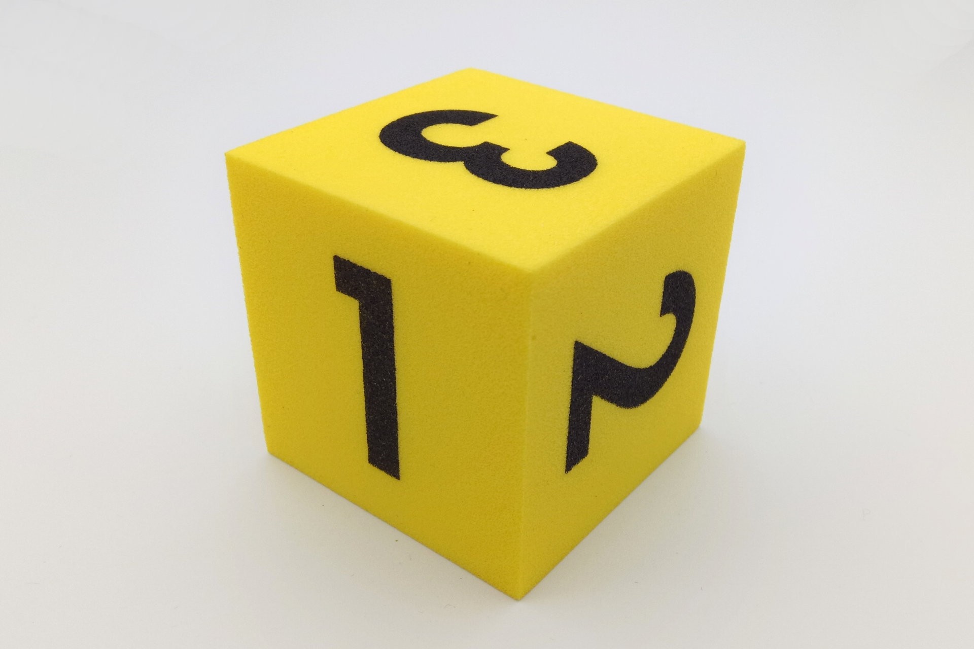Foam dice numbers