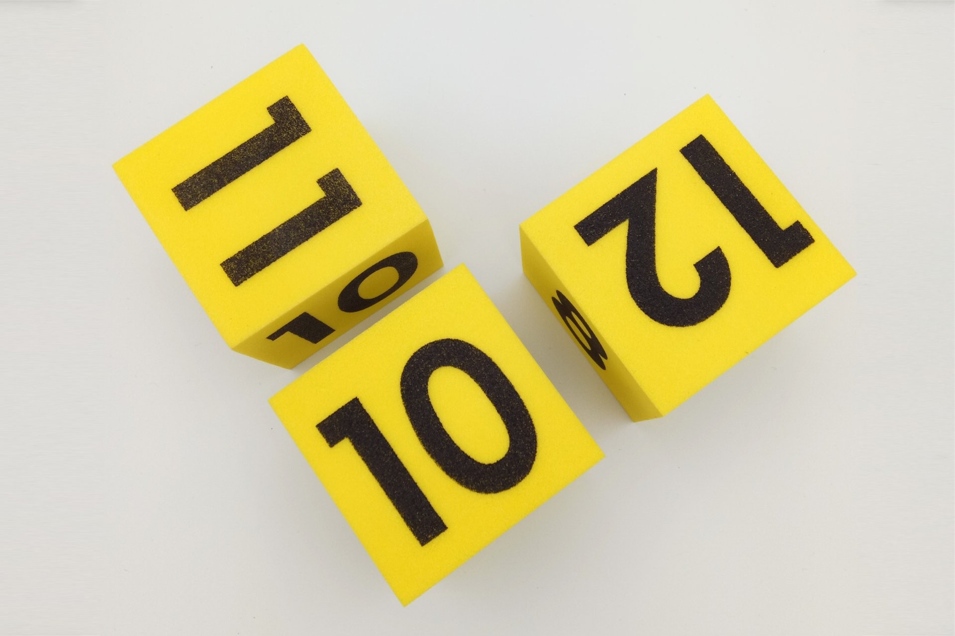 Foam dice numbers 6-12