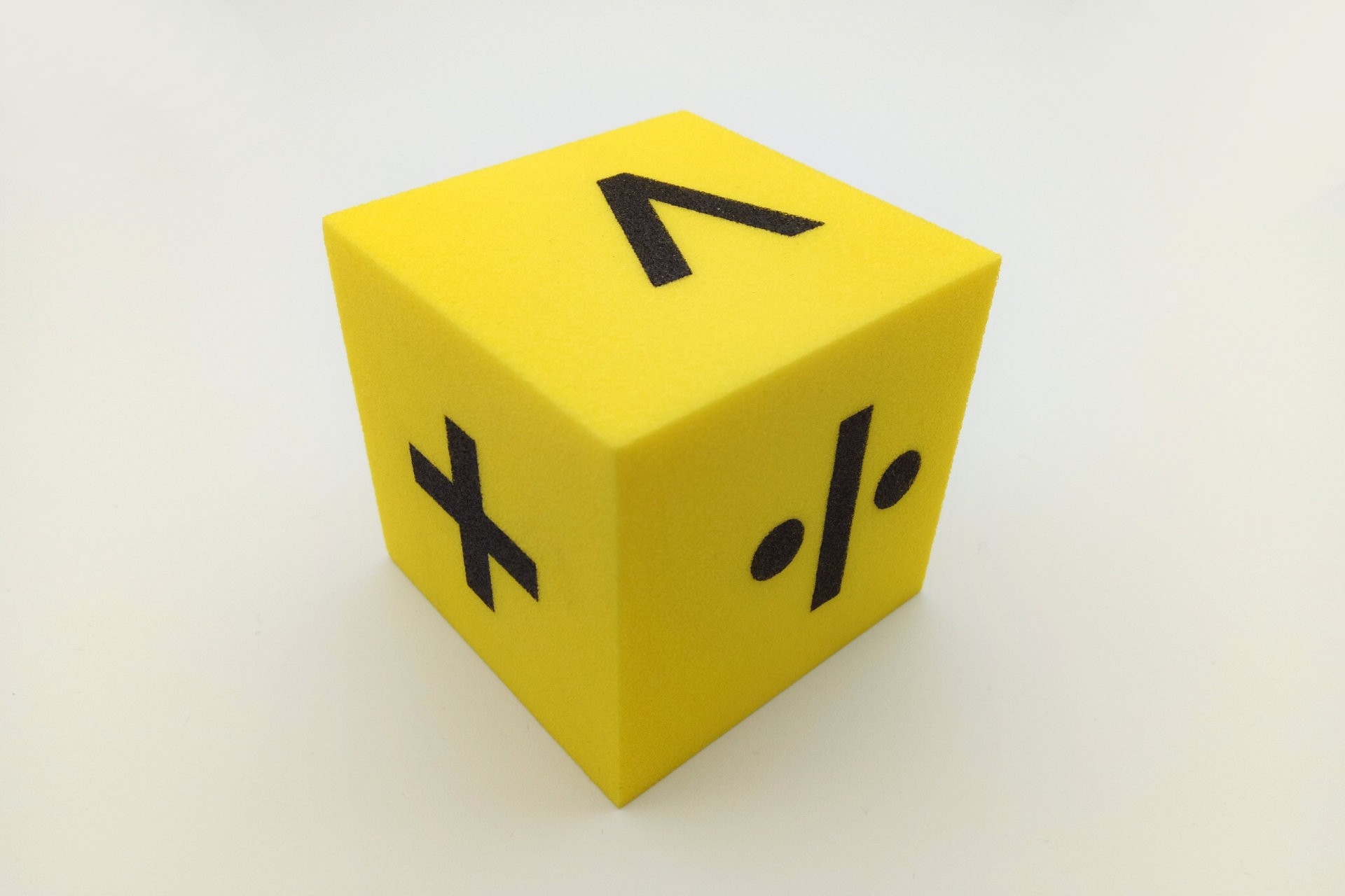 Foam dice + + - x  ÷ < =