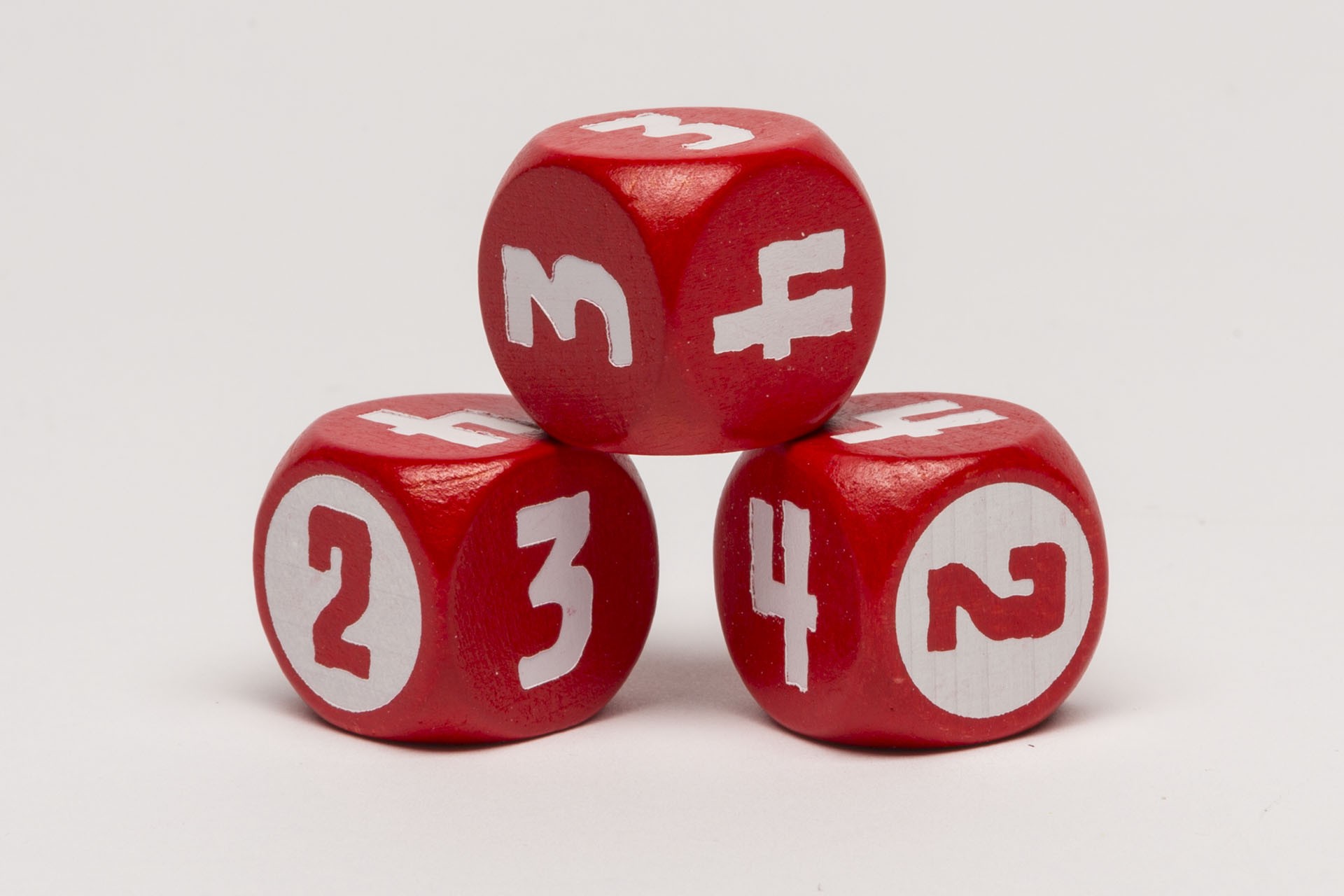 Special dice with 2-3-3-4-4-4
