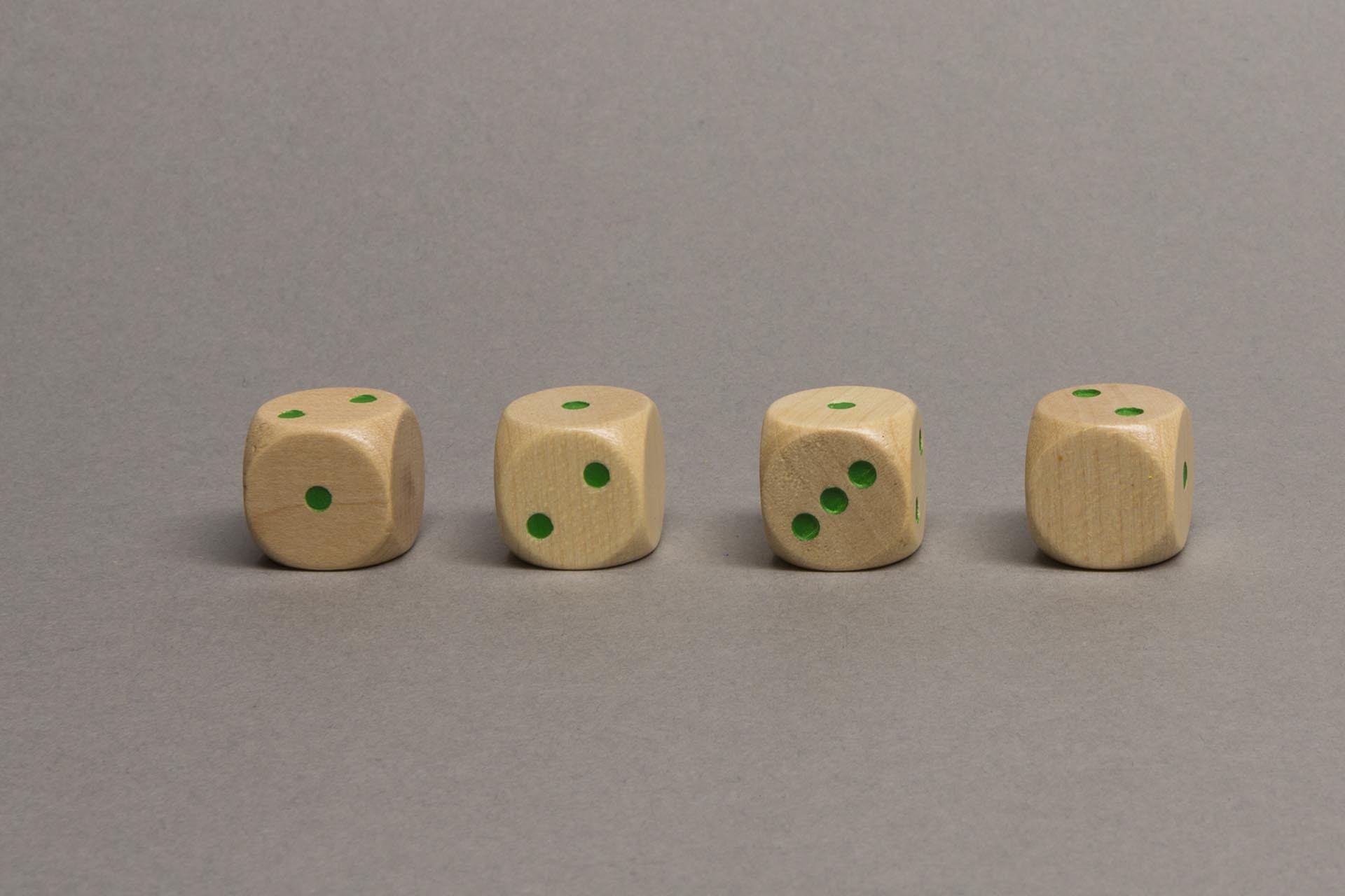 Dice 1-2-3 with one empty side