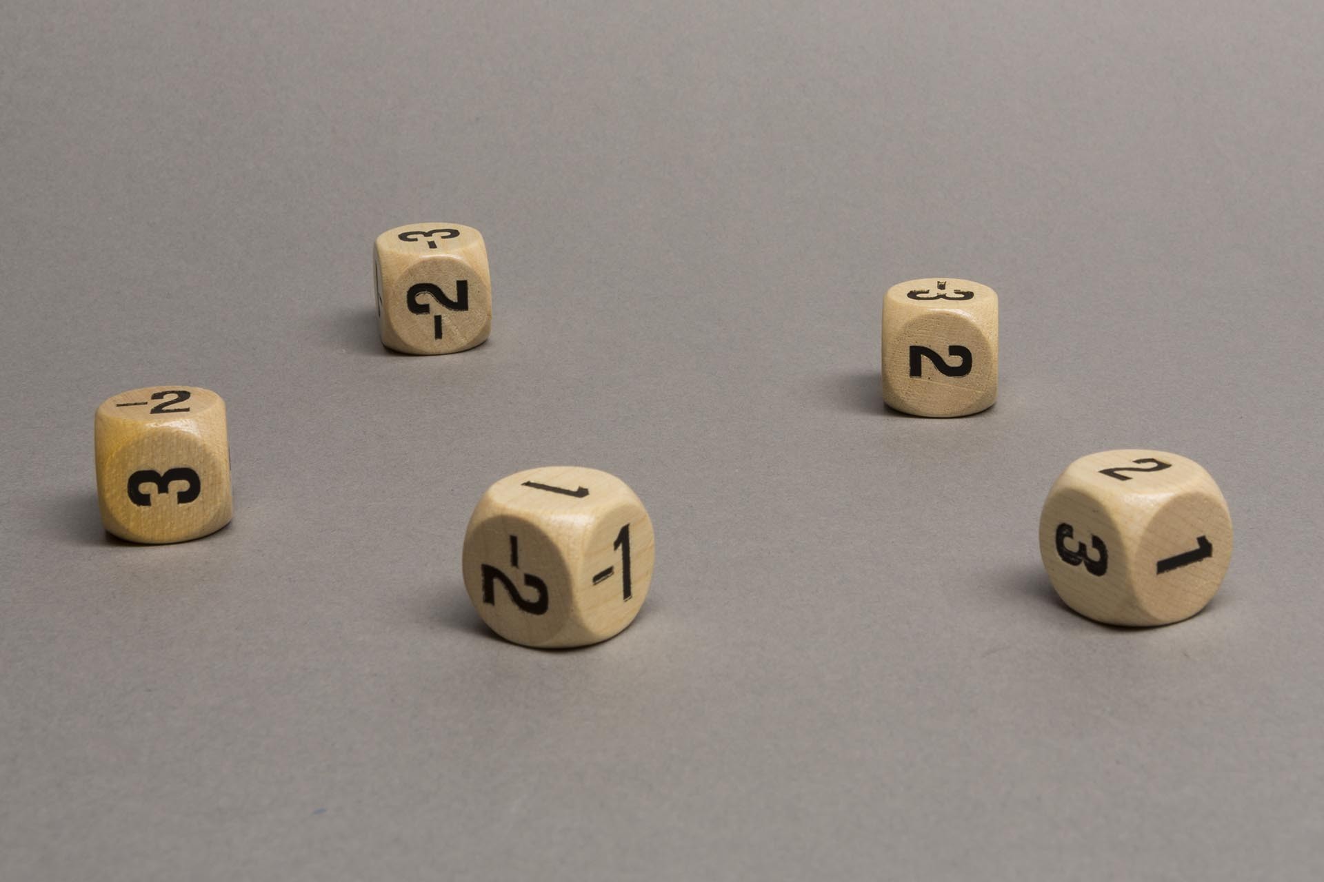 Number dice 18mm plus/minus